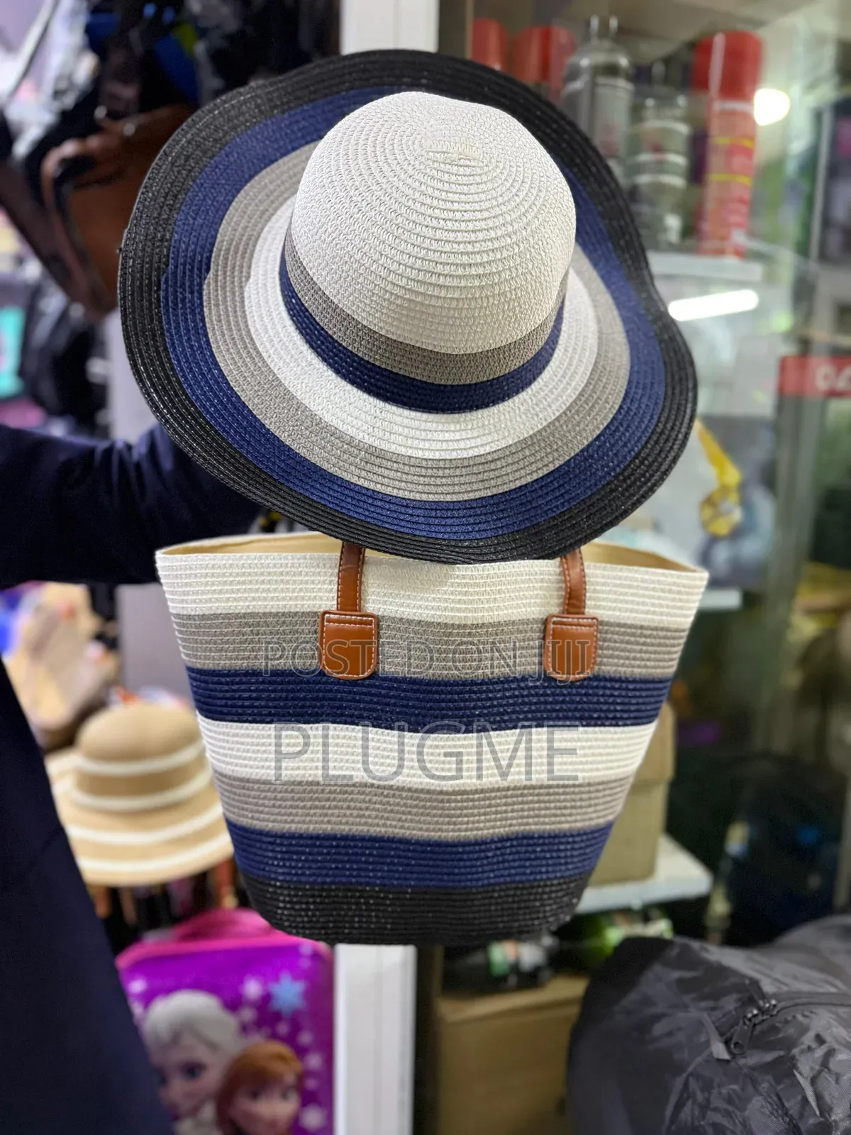 Straw Bag Beach Sun Shade Visor