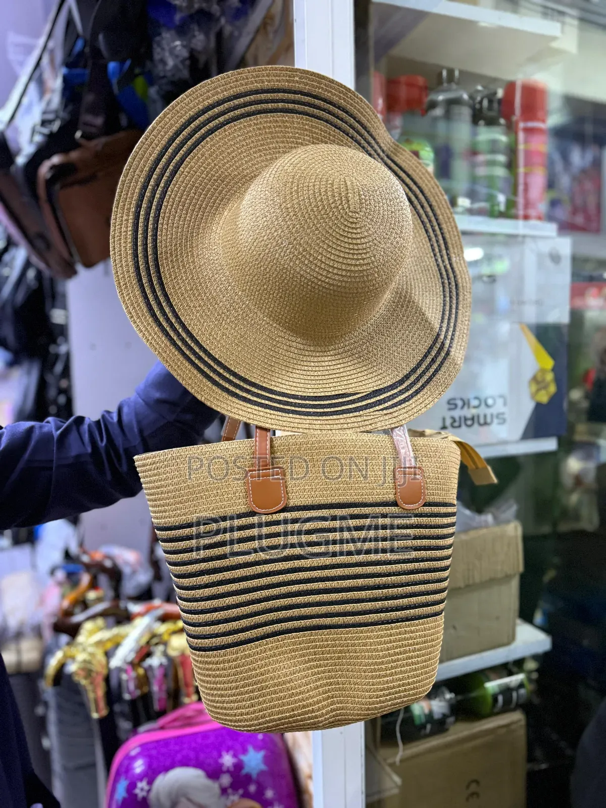 Straw Bag Beach Sun Shade Visor