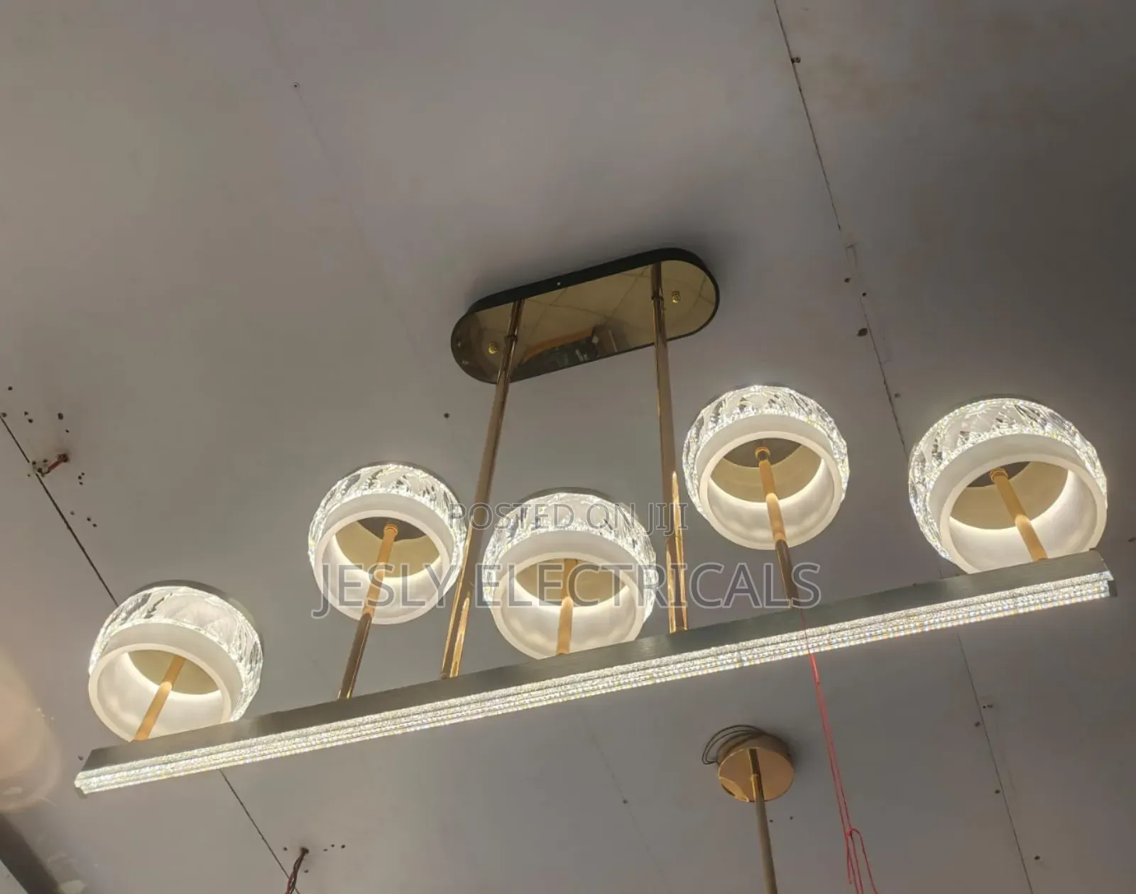 Modern Crystal Gold Chandelier