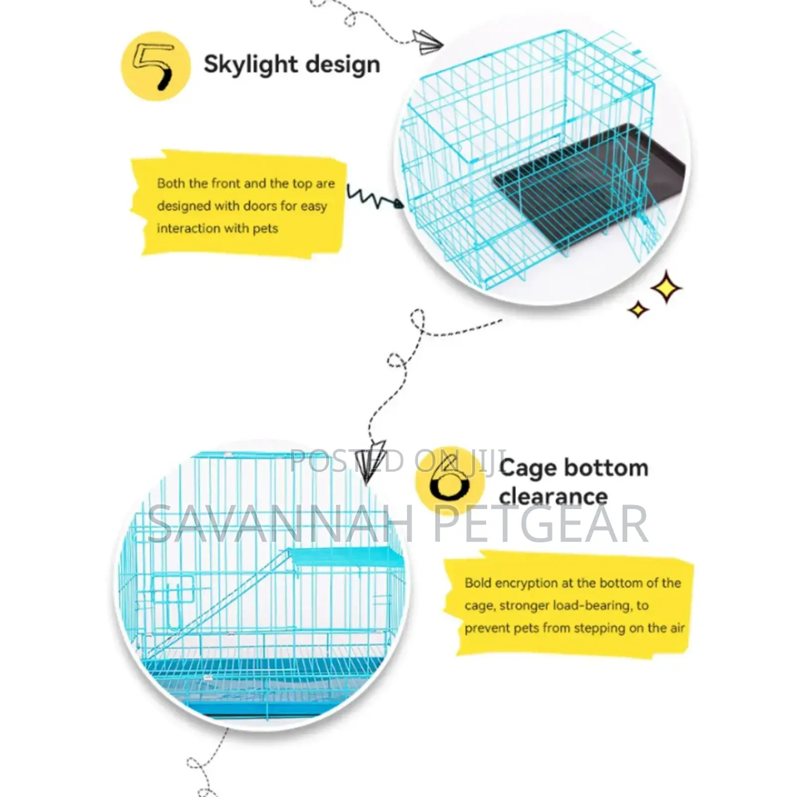 Colourful Foldable Metallic Cages for Pigeons, Dogs ,Cat - S,M, L