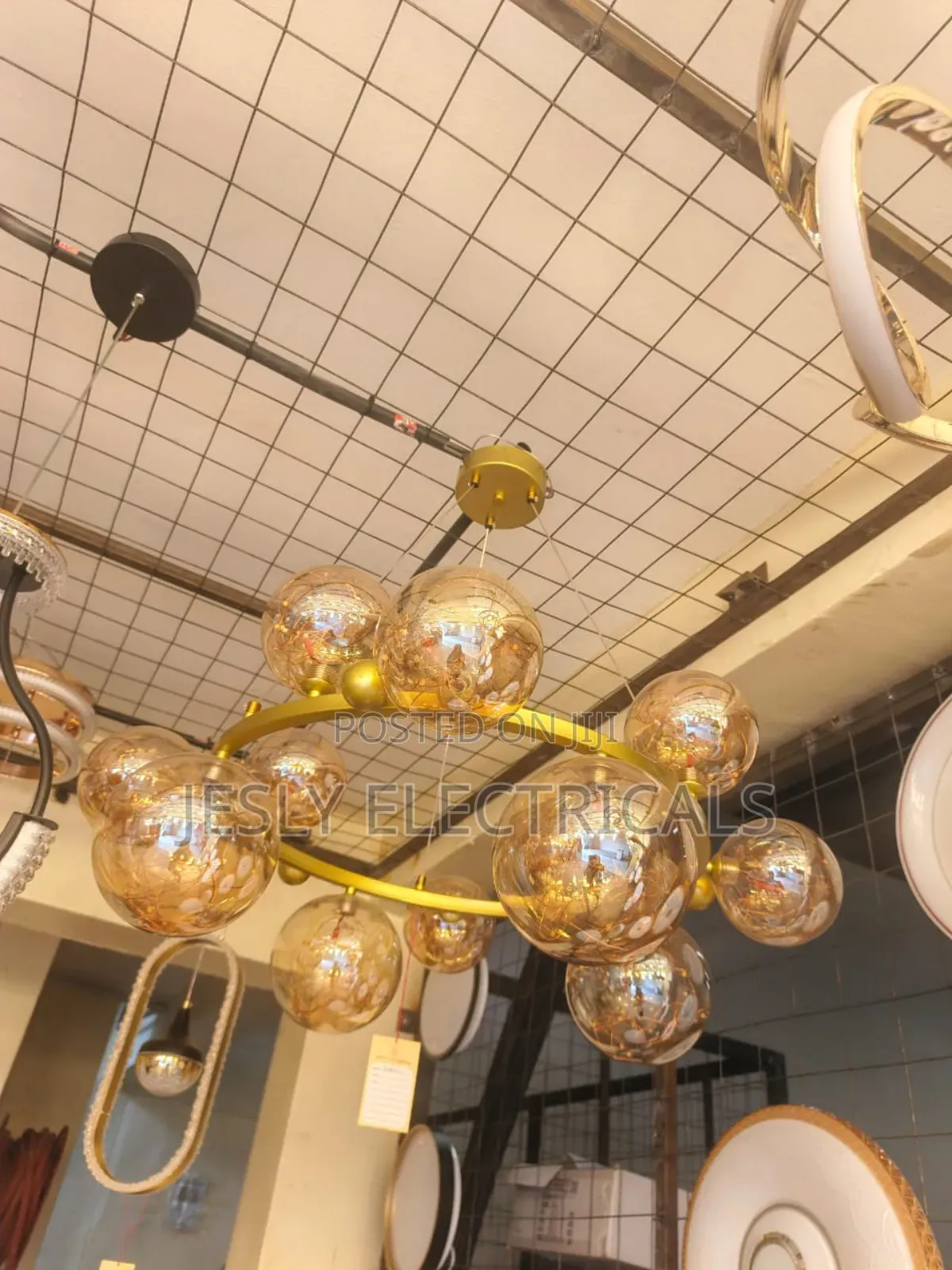 Modern Gold Round Metal G9 Led Chandelier Crystal Globes