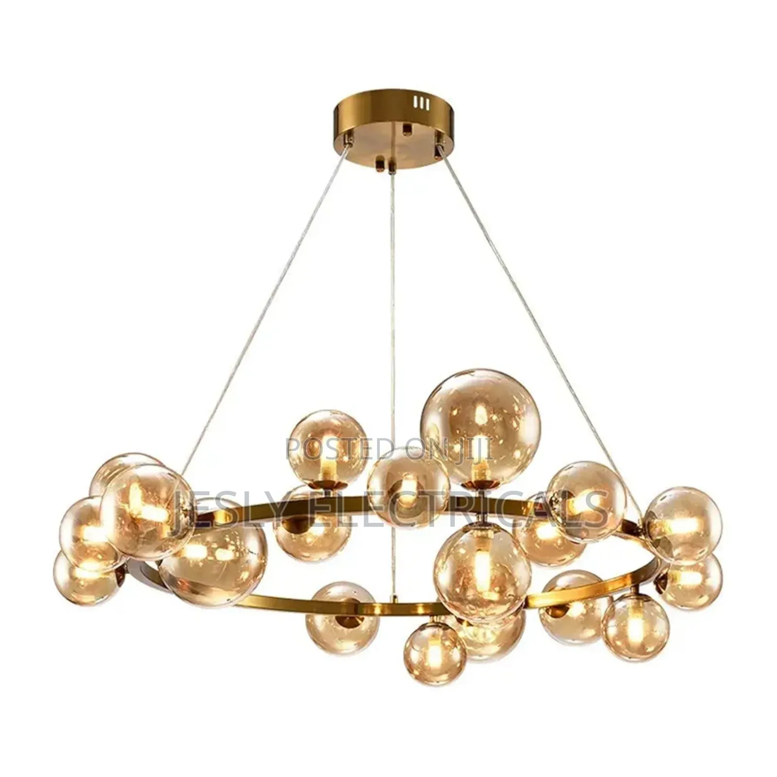 Modern Gold Round Metal G9 Led Chandelier Crystal Globes