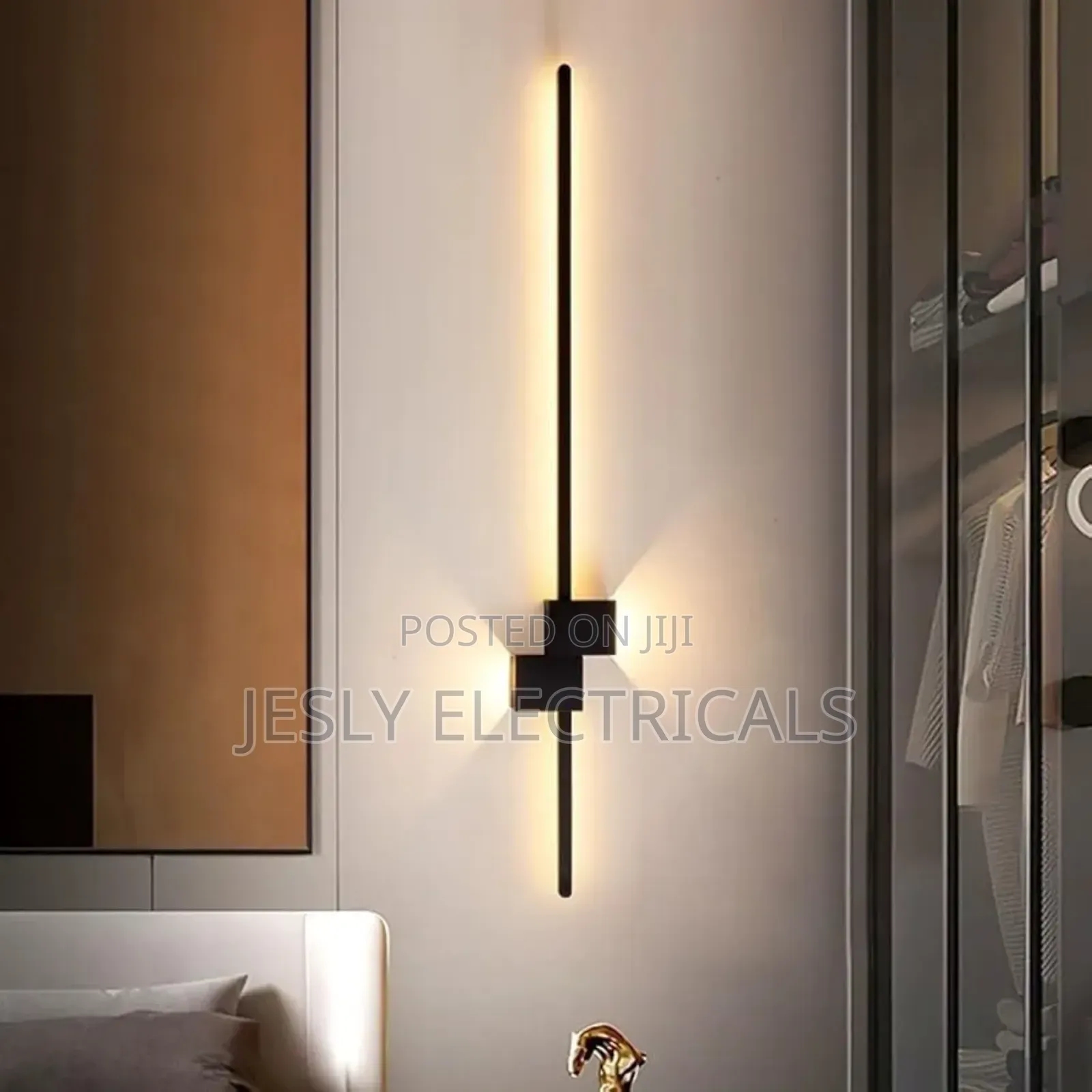 Wall Sconces 36" Black Led Linear Wall Light Fixture