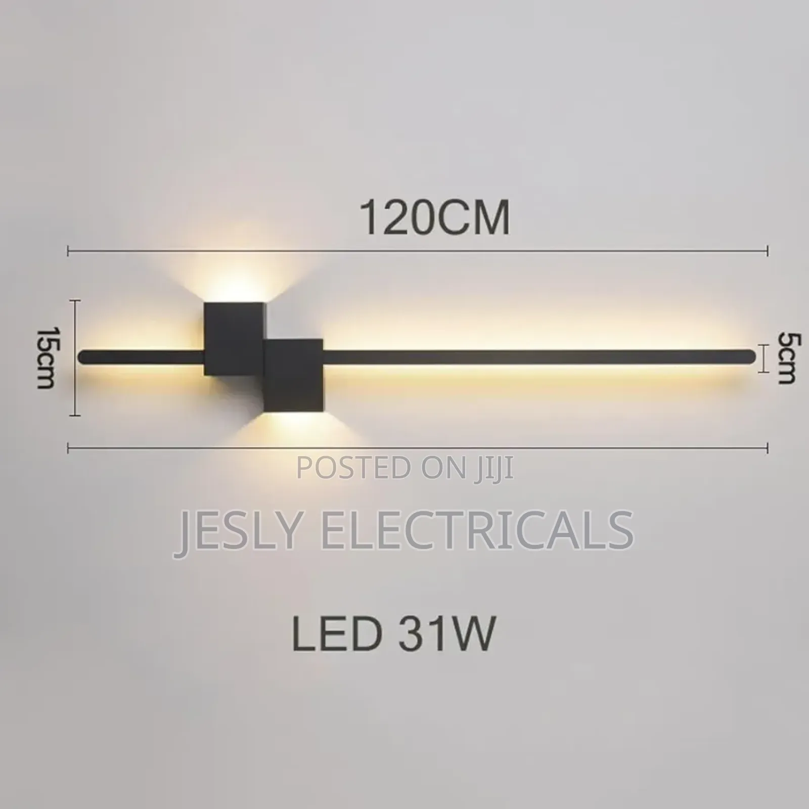 Wall Sconces 36" Black Led Linear Wall Light Fixture