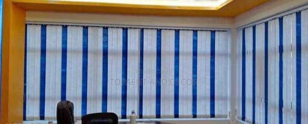 Stylish Vertical Office Window Blinds for Large Windows