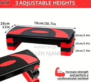 Workout Aerobic Stepper Adjust 4"-6"-8"