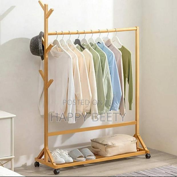 Bamboo Cloth Rack - main view
