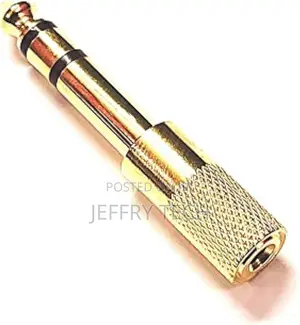 (Pack of 1 Gold Plated 6.35mm 1/4 Inch Stereo Male to 3.5mm 1/8 Inch F