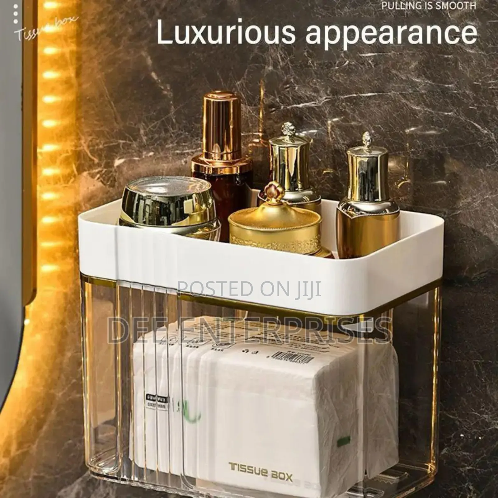 Luxury Gold Plated Wall Mounted Tissue Box