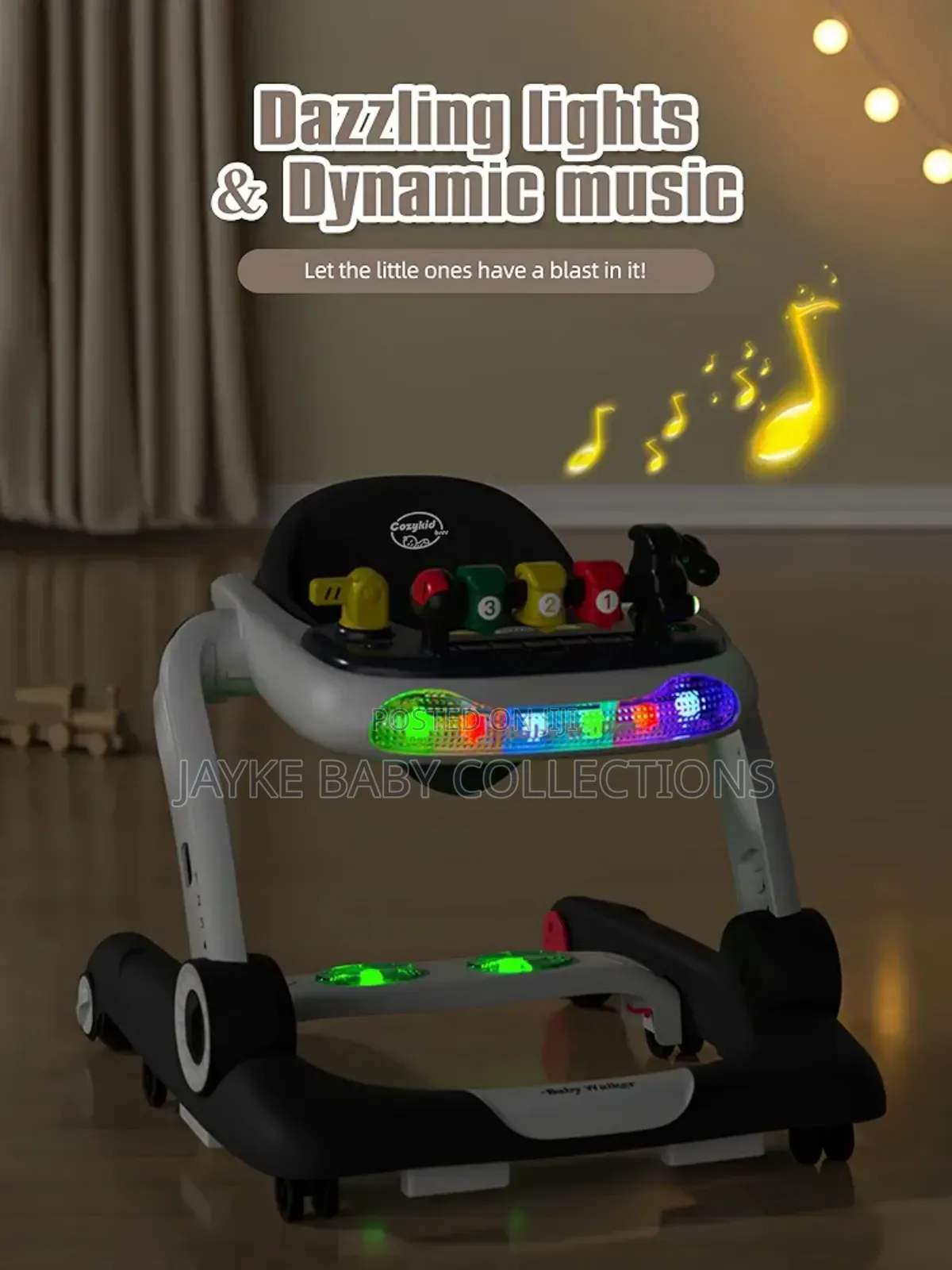 6-in-1 Music Baby Walker With Lights Wheels