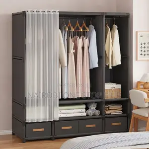 Elegant 3 Column Metallic Wardrobe