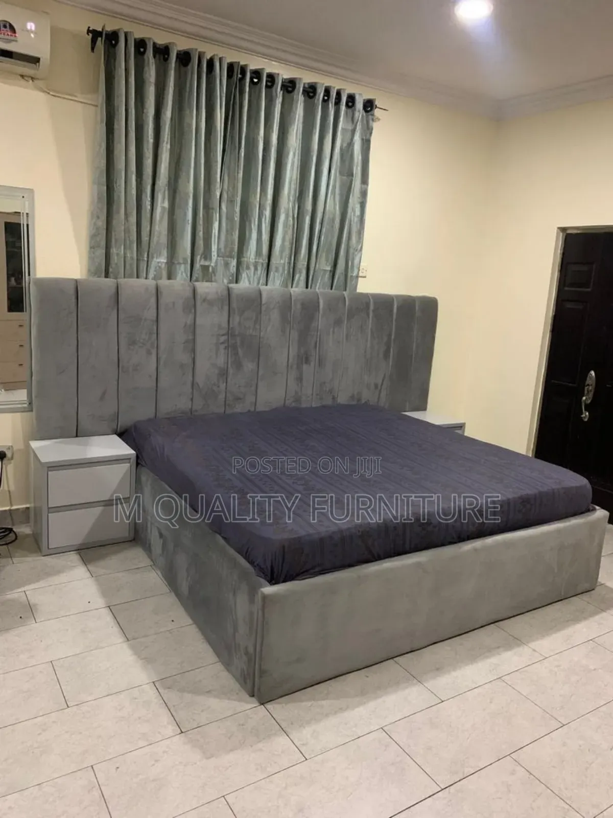 Gray King Sized Modern Beds