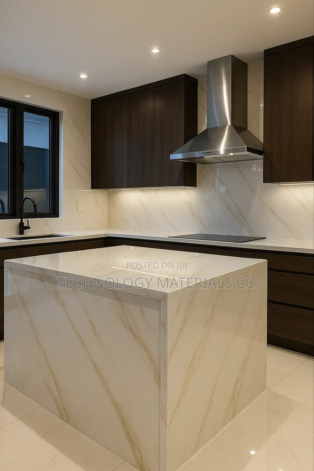 Marvel Gold White Island Sintered Stone 126 Inches by 63 Inches
