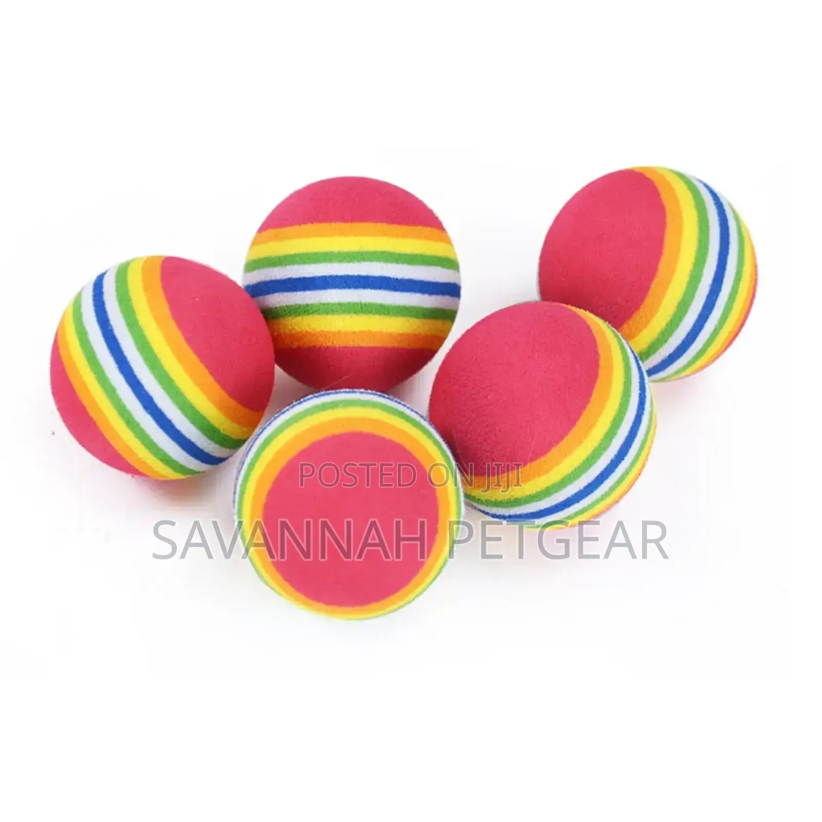 Rainbow Foam Balls for Cats Indoor Activity Play Soft Sponge