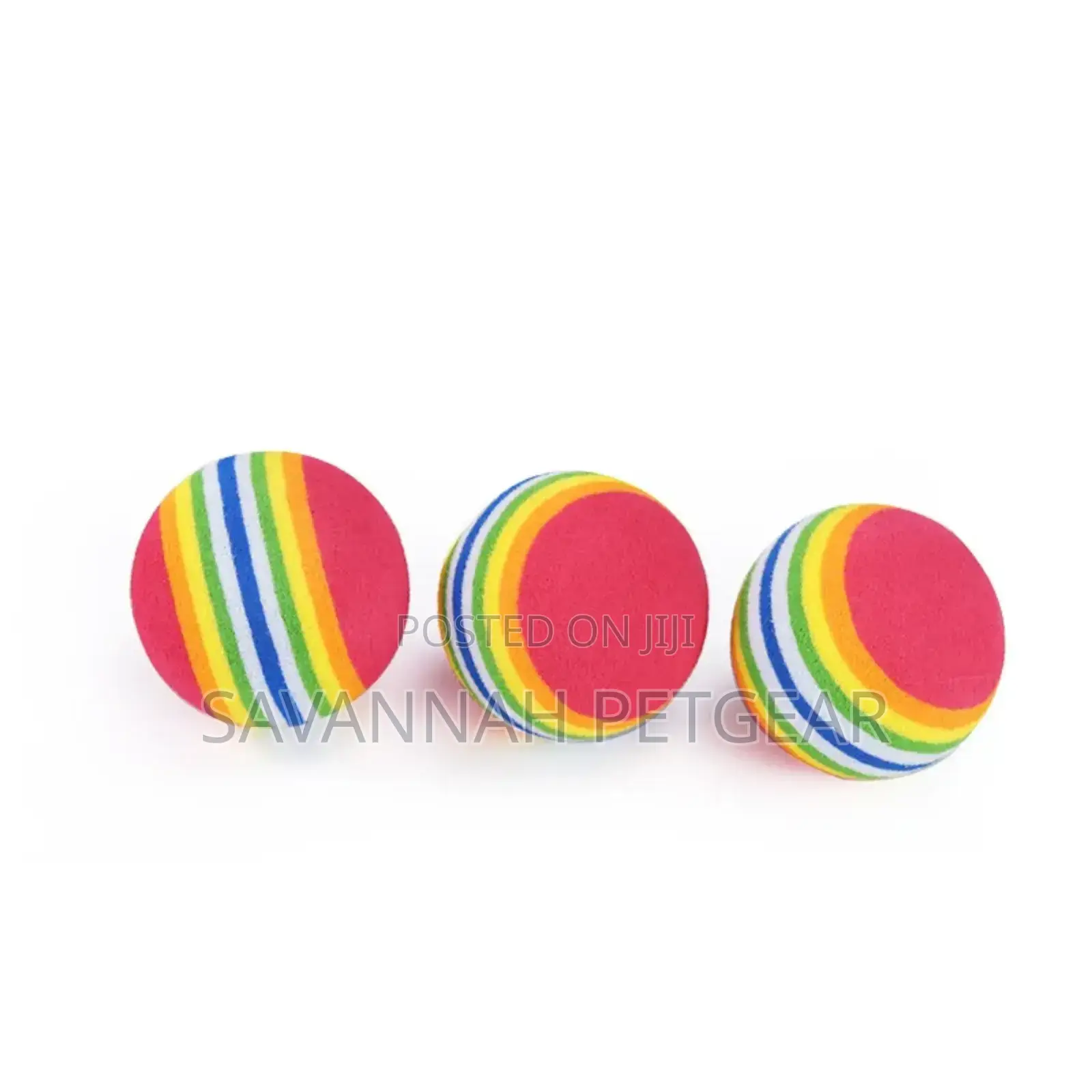 Rainbow Foam Balls for Cats Indoor Activity Play Soft Sponge