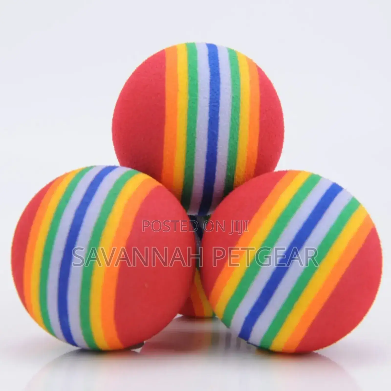 Rainbow Foam Balls for Cats Indoor Activity Play Soft Sponge