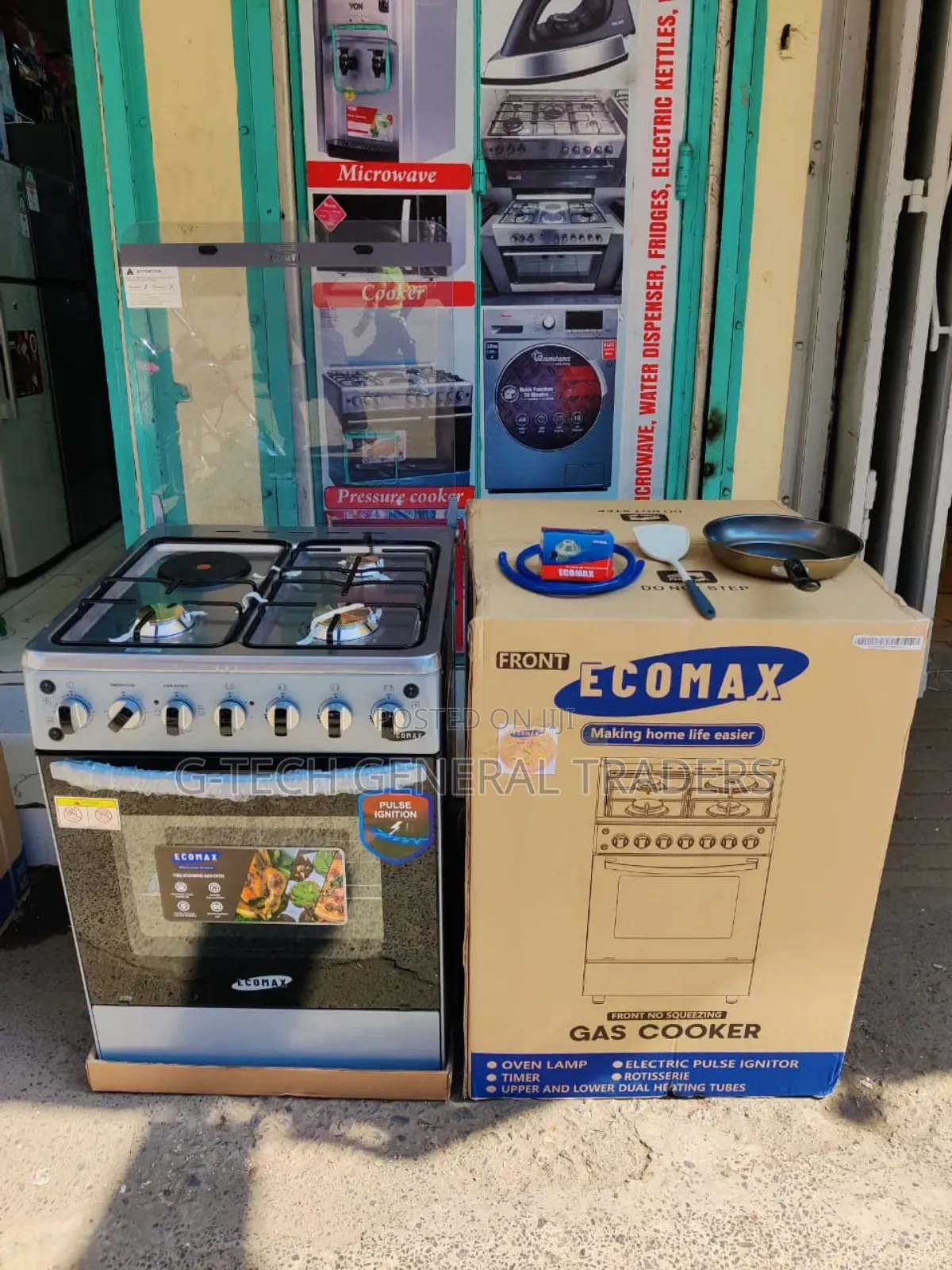 Ecomax 3gas+1hotplate 50*55 Cooker With Gifts