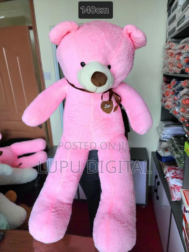 Guant Teddy Bear 
140cm 
White Brown and Pink