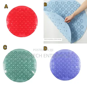 Round Anti- Slip Bathroom Mats With Scrubbing Pads