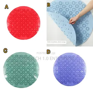 Round Anti- Slip Bathroom Mats With Scrubbing Pads