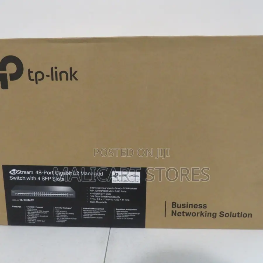Tp-Link 48-Port Jetstream Gigabit L2+ Managed Switch Tl-Sg3452xp