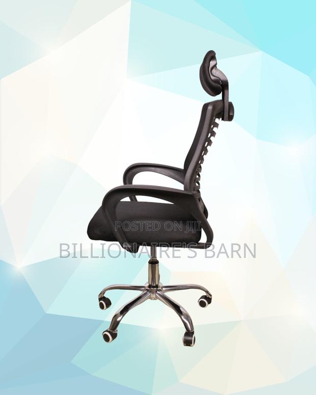 Secretarial Mesh Chair | Space-Saving Swivel Base