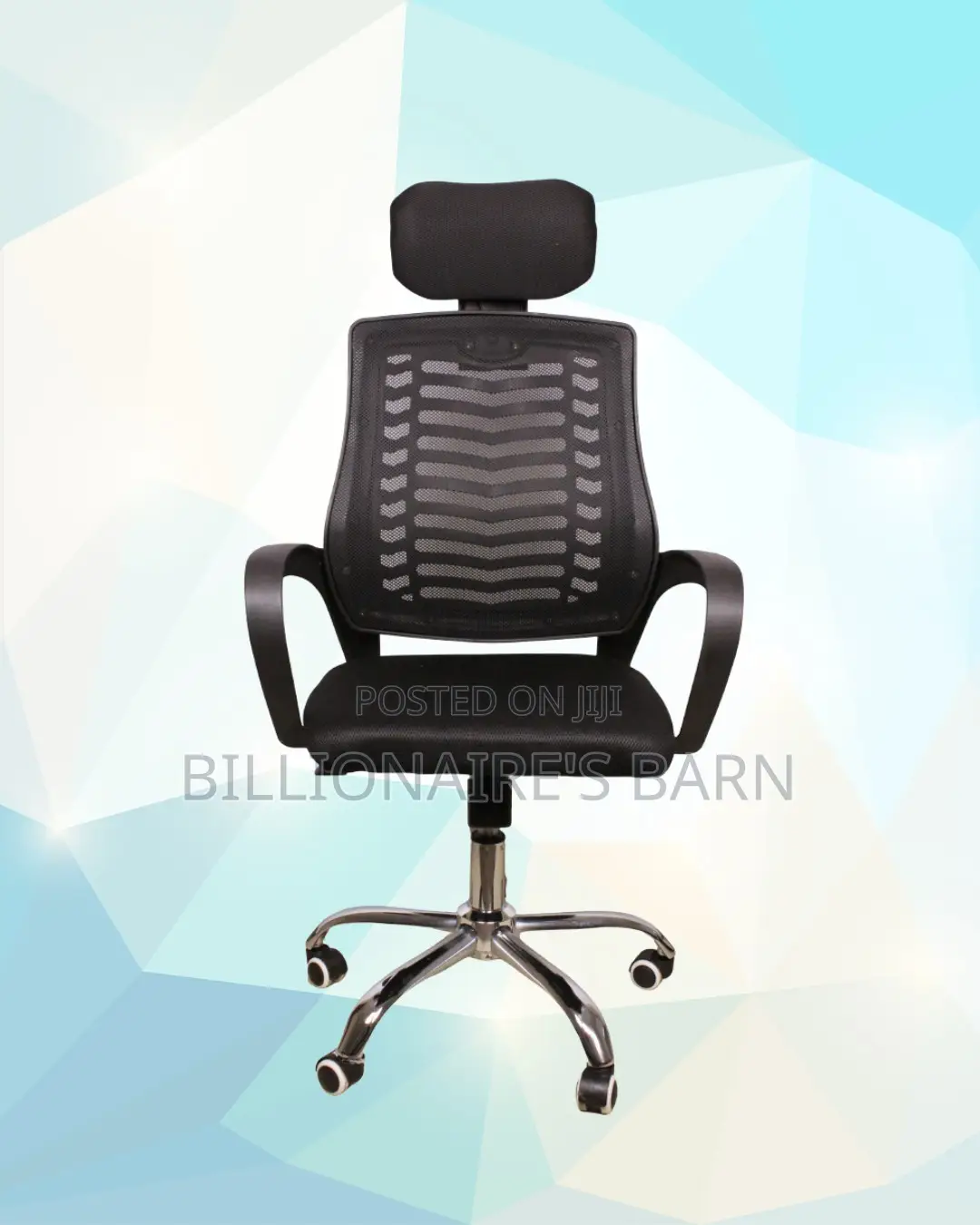 Secretarial Mesh Chair | Space-Saving Swivel Base