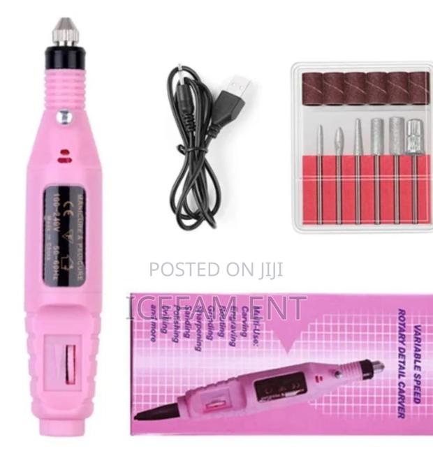 Variable Rotary Nail Drill Machine With 5 Drill Bits Set - main view