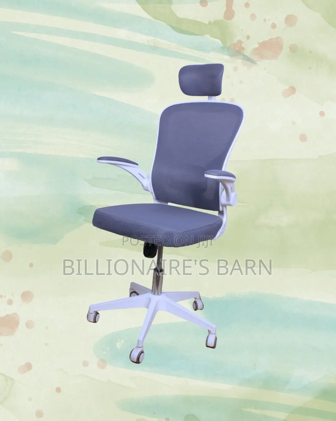 White Ergonomic Office Chair | Ergonomic Headrest Support