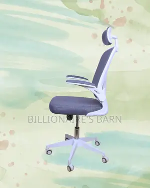White Ergonomic Office Chair | Ergonomic Headrest Support