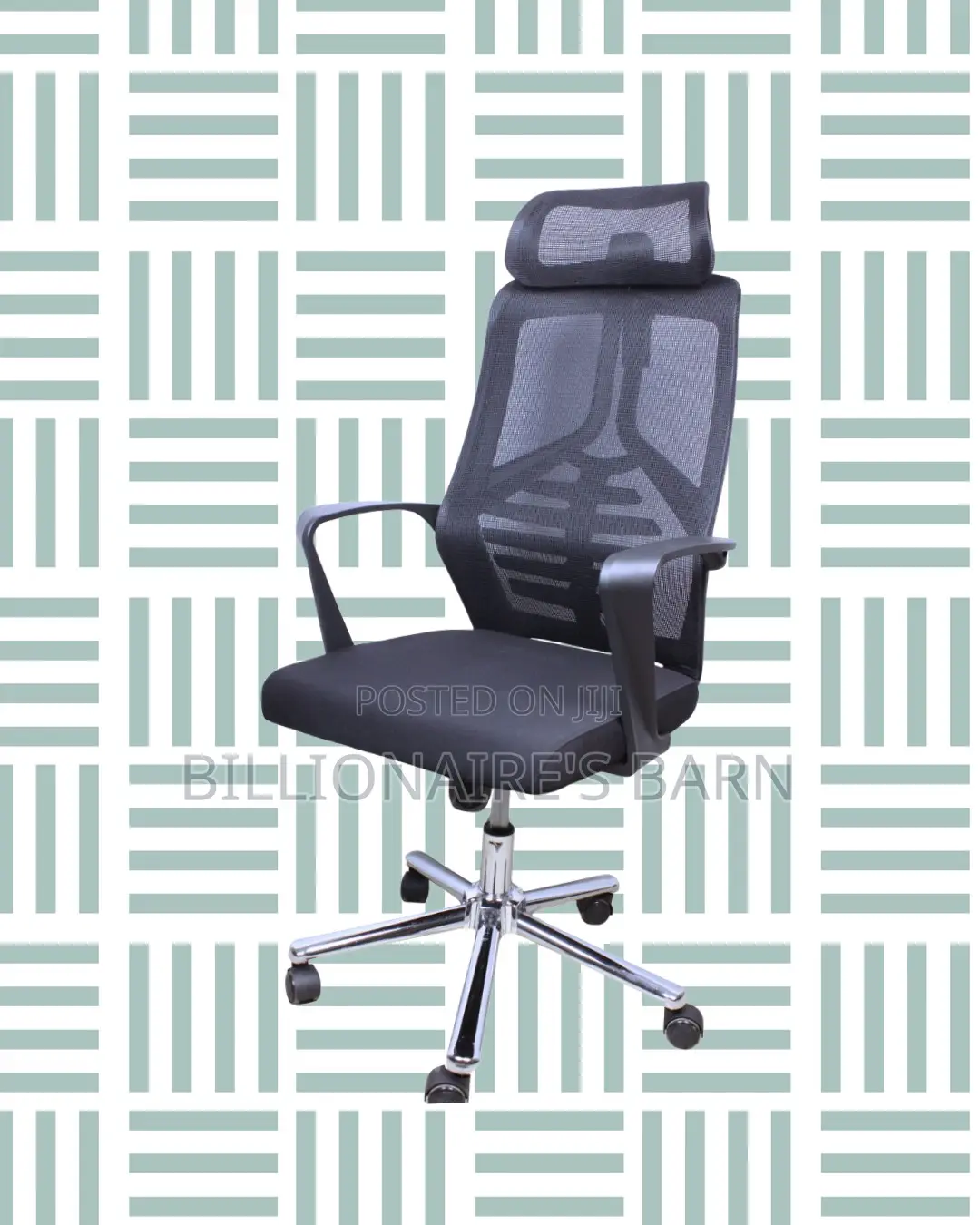Quiet-Roll High Back Mesh Office Chair — Boosts Posture Focus