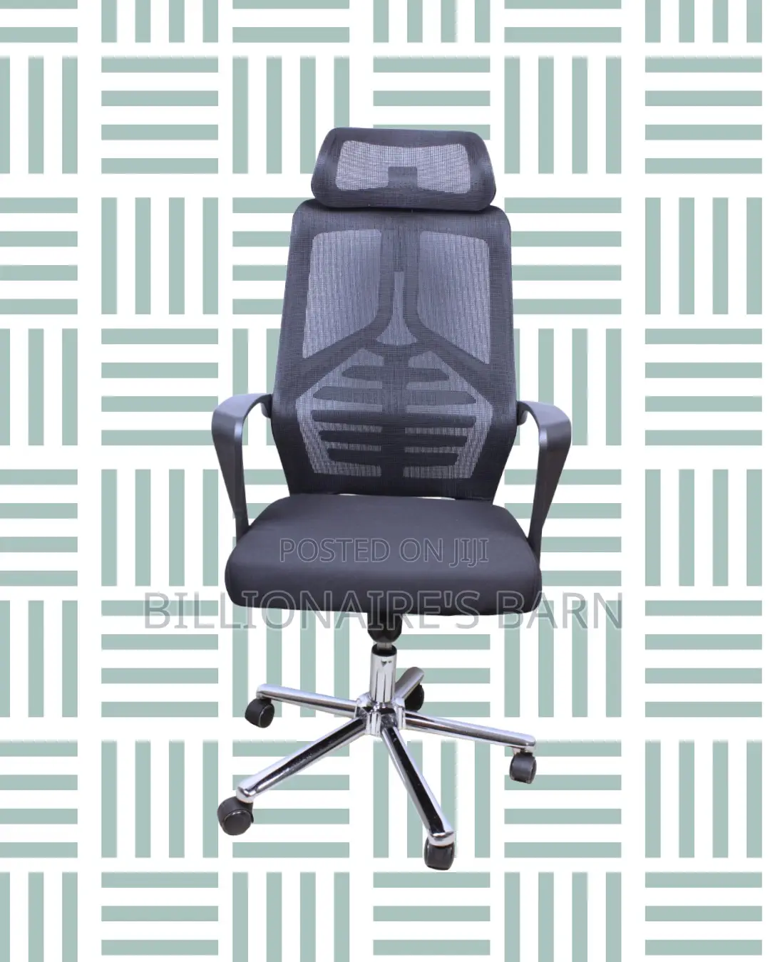 Quiet-Roll High Back Mesh Office Chair — Boosts Posture Focus