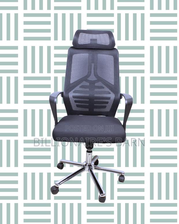 Quiet-Roll High Back Mesh Office Chair — Boosts Posture Focus - thumbnail 4