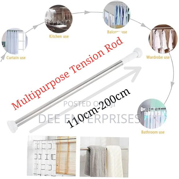 Multipurpose Extendable/Adjusstable Telescopic Rod - thumbnail 3