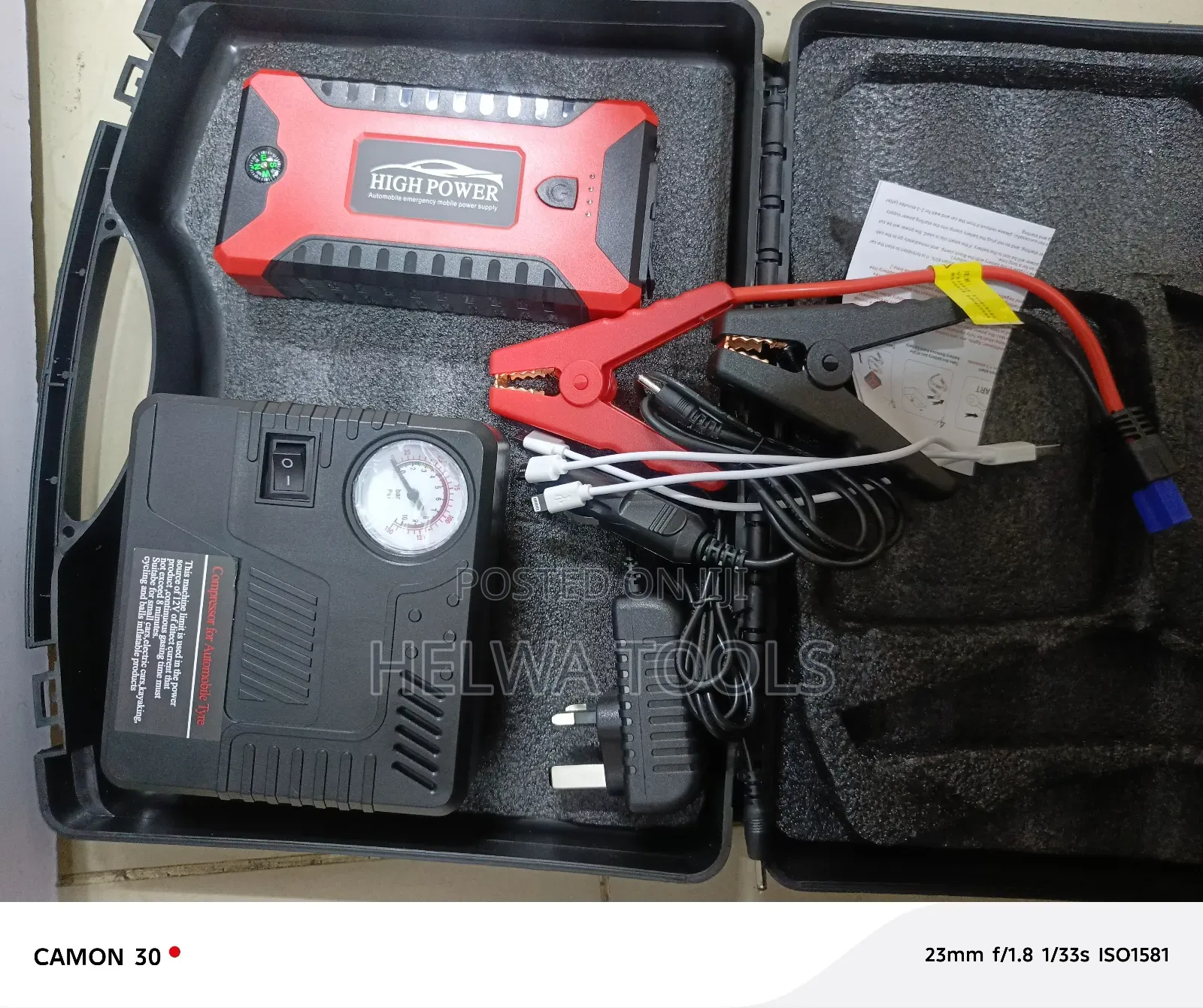 Car Jamp Starter Kit With Compressor