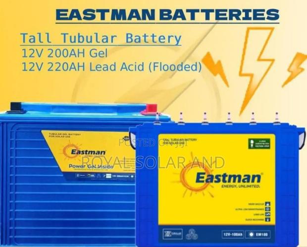 Eastman Tall Tubular Battery 200ah 12v Heavy-Duty - main view
