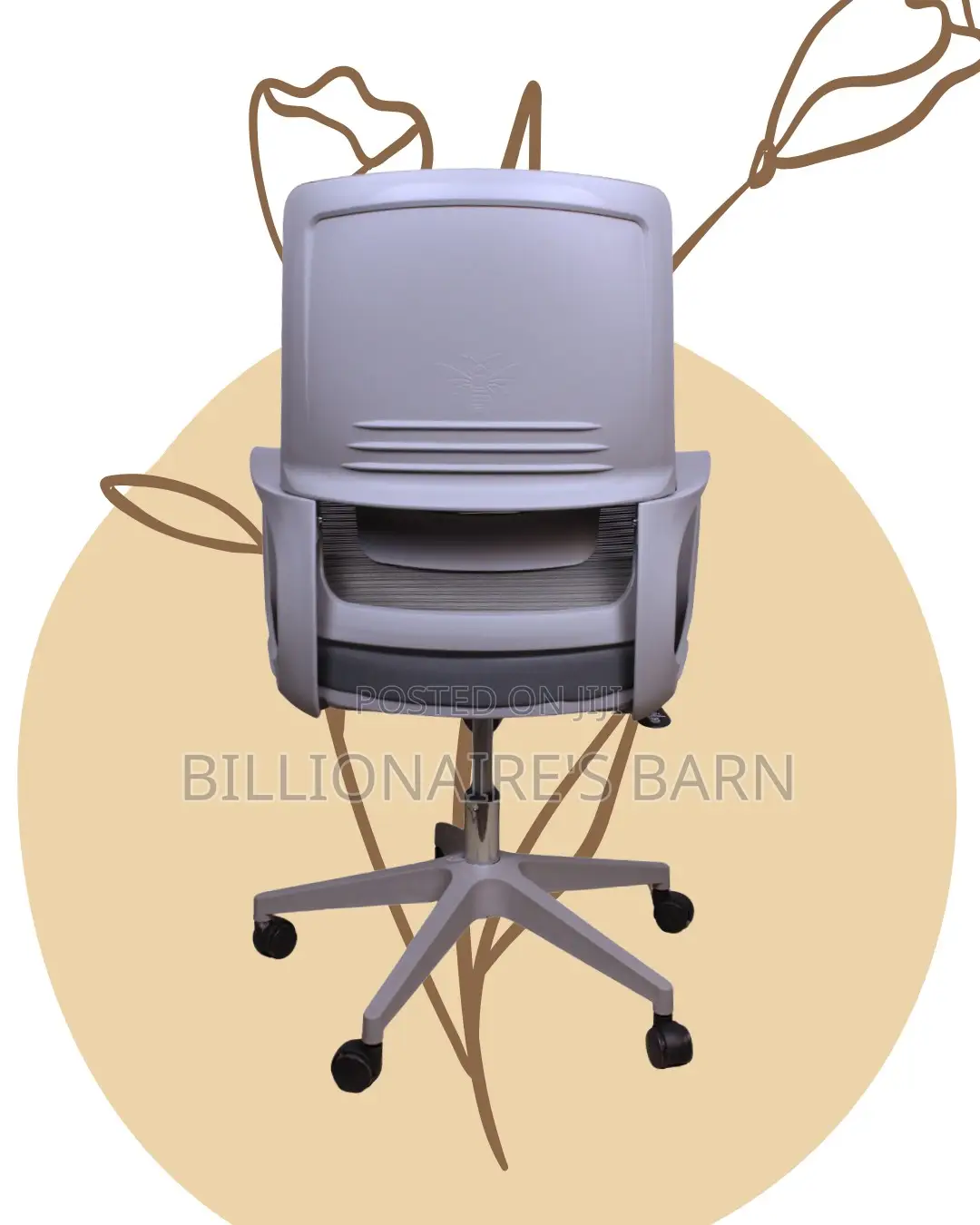 Grey Ergonomic Mesh Office Chair | Breathable Adjustable Height