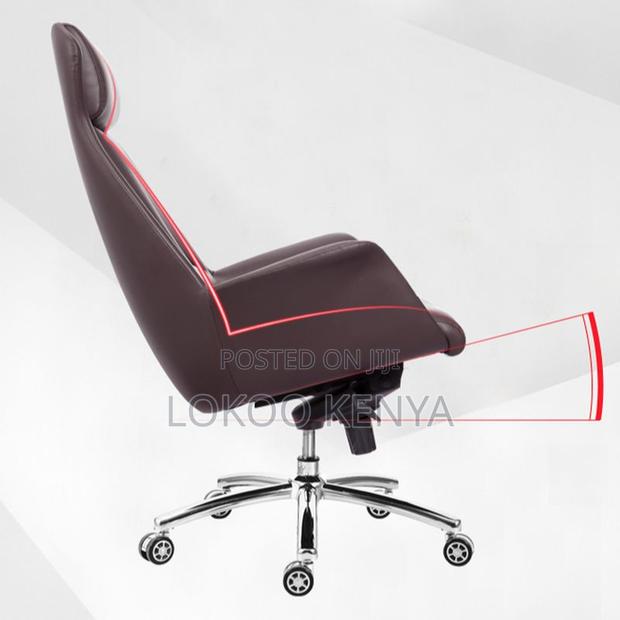 Office Chair : Black Leather Swivel Workstation Chair - thumbnail 5