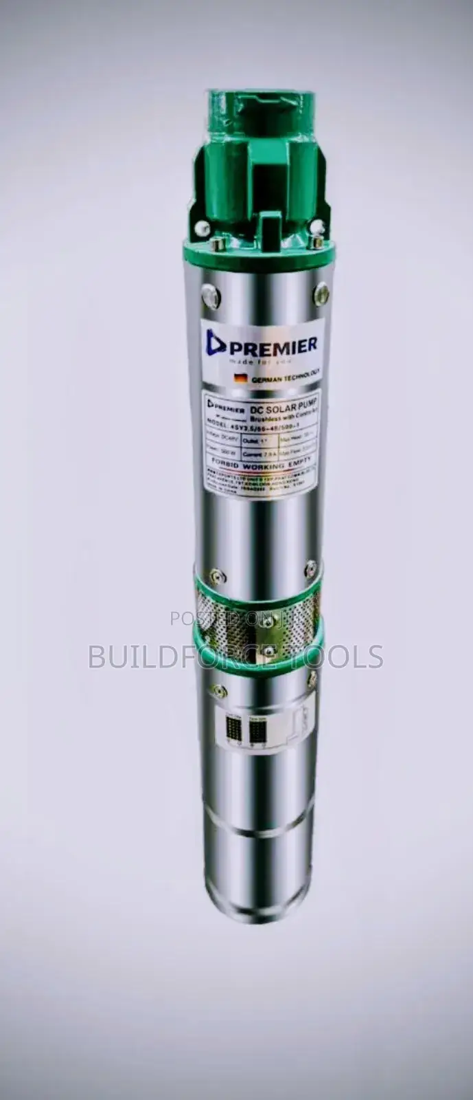 Premier Dc Solar Submersible Pump140m Head