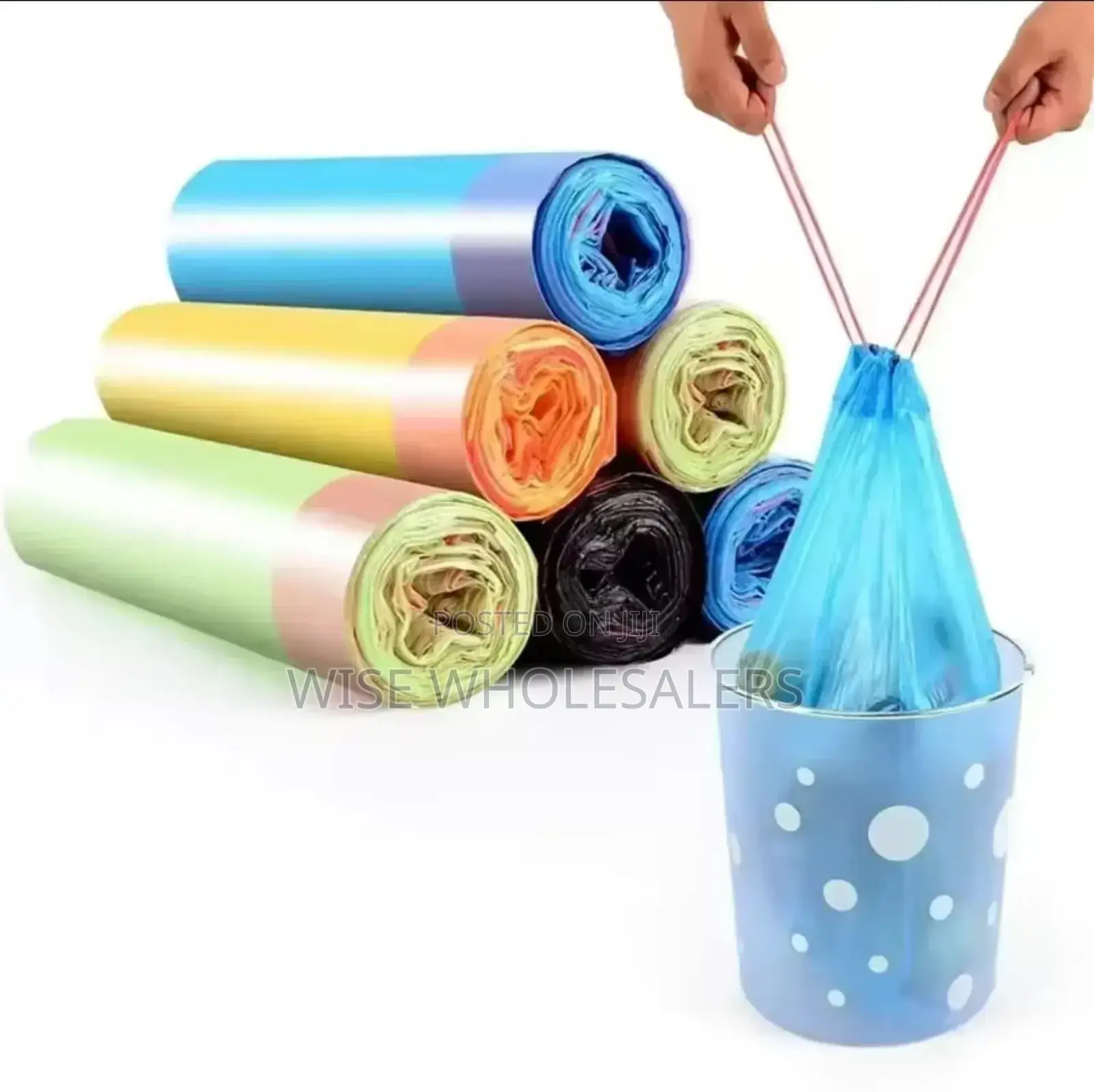 Assorted Colours Trash Bags / Garbage  Bags Set Has 75pcs
