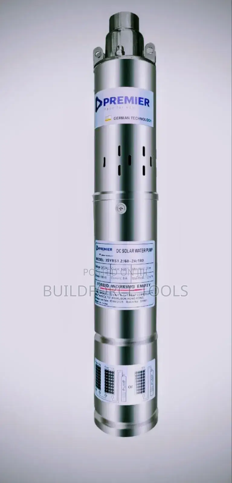 Premier Dc Solar Submersible Pump 90m Head