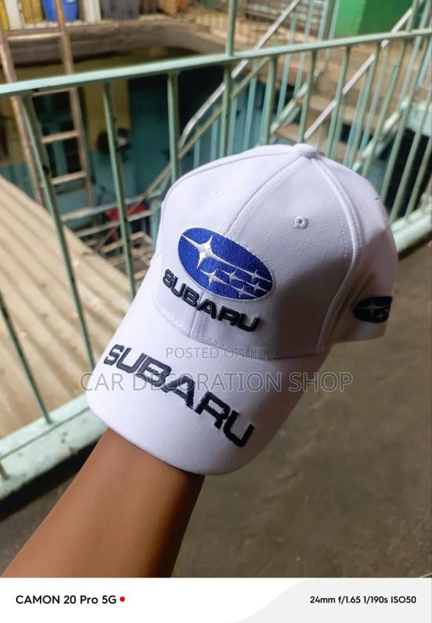 White Subaru Universal Size Cap - main view