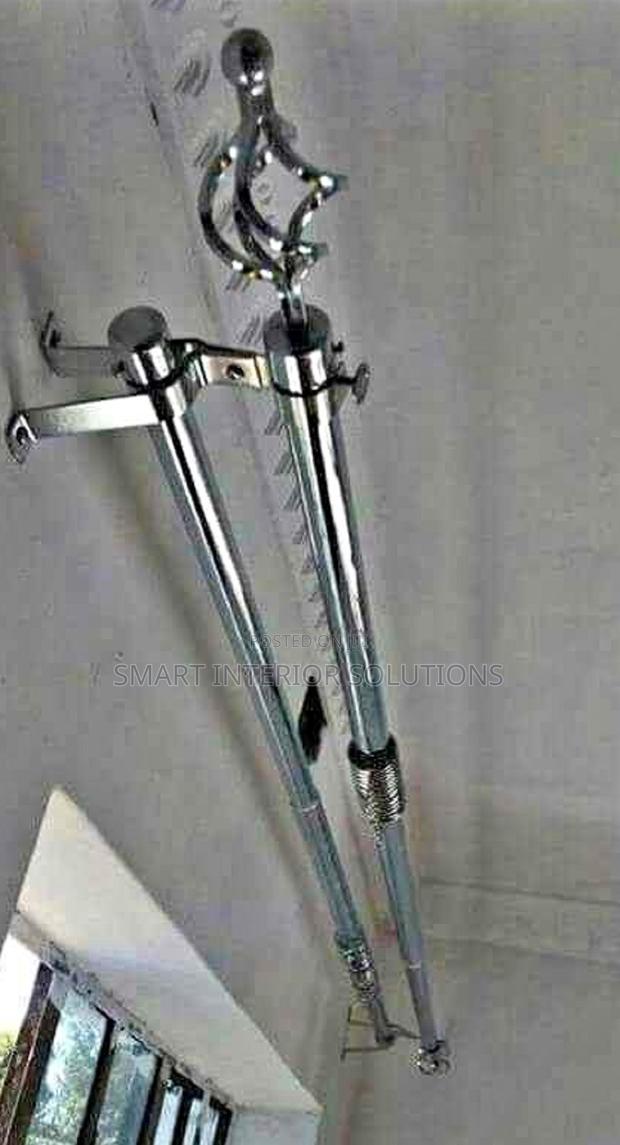 Silver 2 Meters Curtain Rod