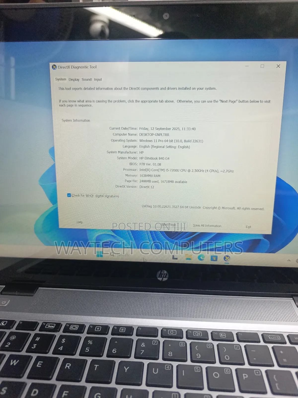 Laptop HP EliteBook 840 G4 16GB Intel Core I5 SSD 256GB