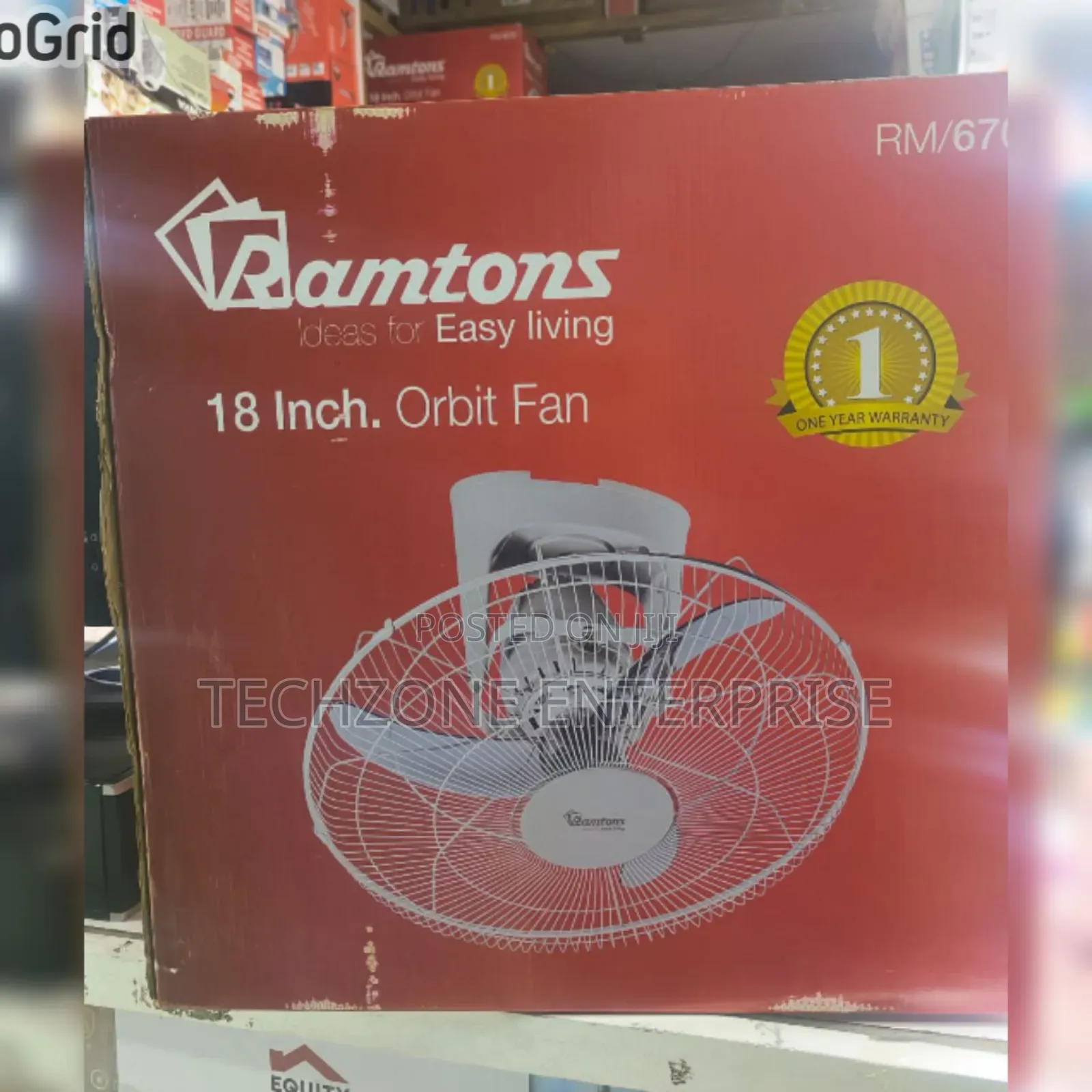 Ramtons Rm670 18′′ Inch Orbit Fans With 3 Blades 