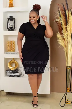 Stylish Black Bodycon Dress/Wrap Dress/Breastfeeding Friendly