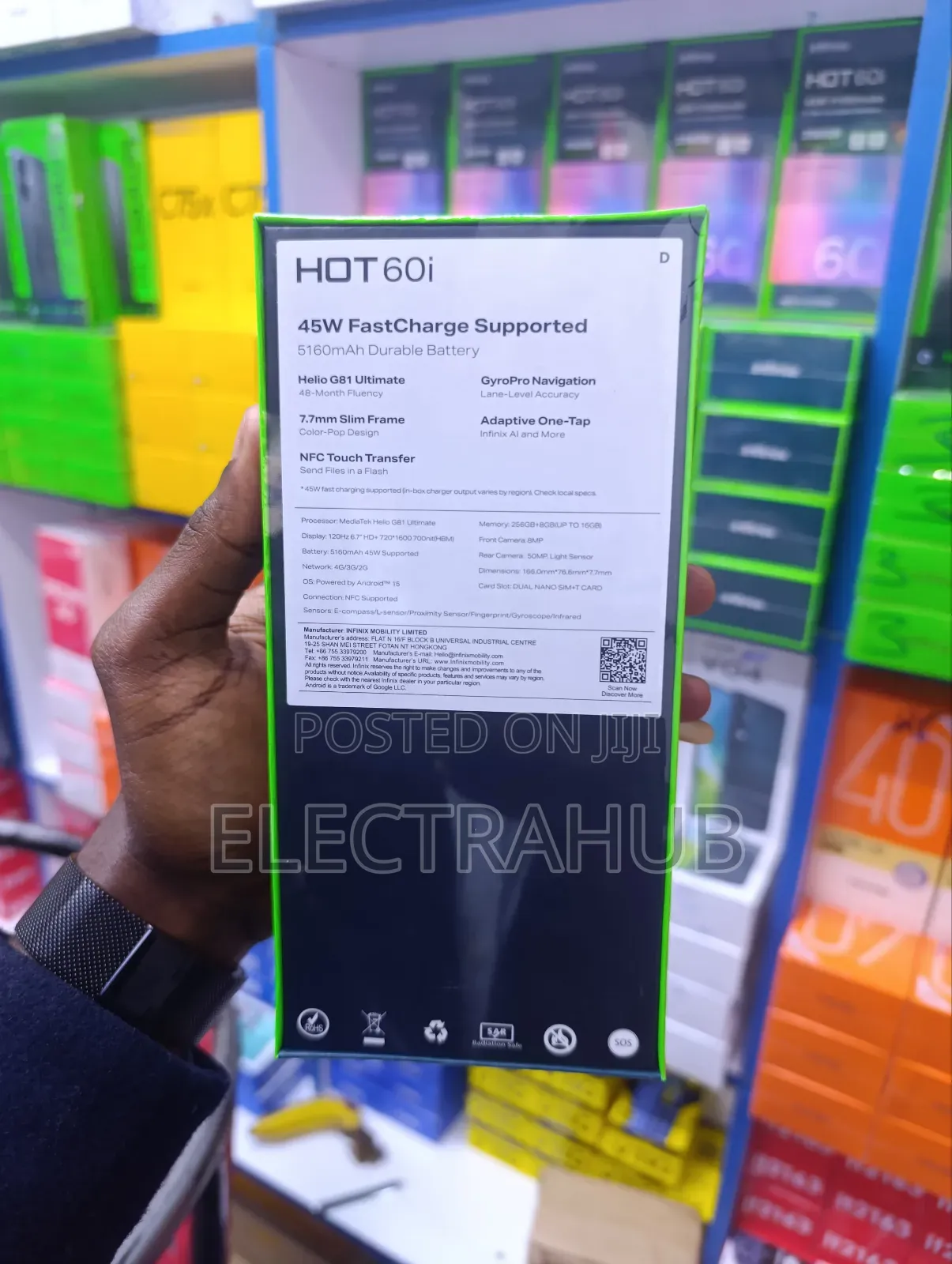 New Infinix Hot 60i 128 GB Black