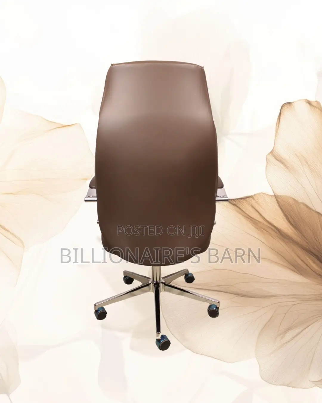 Brown Executive Leather Office Chair | Plush Lumbar Support