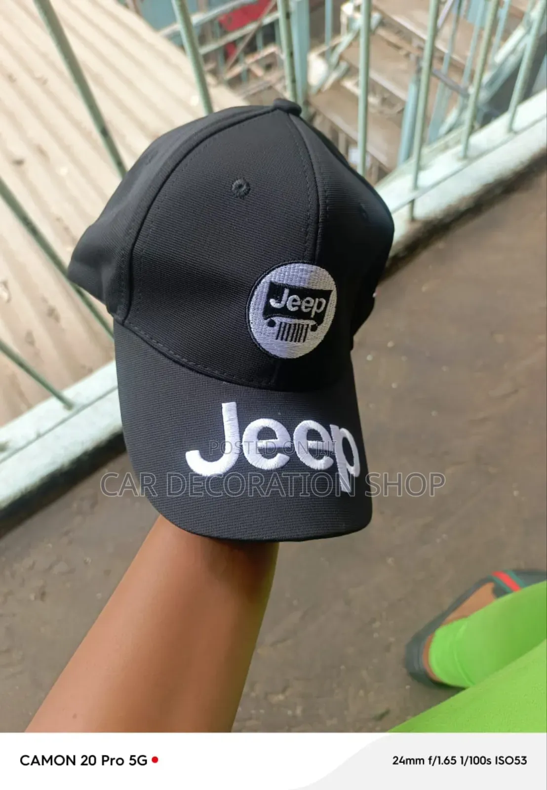 Baseball Cap With High Frequency Jeep Logo