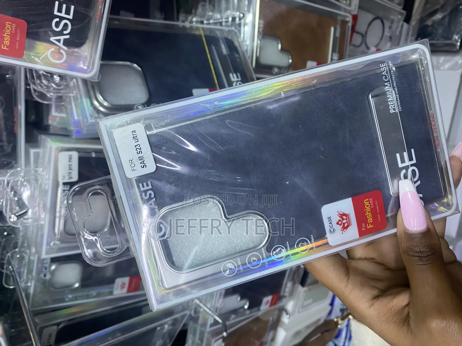 Wades Samsung Galaxy S23 Ultra Leather Case Built-in Invisible Stand